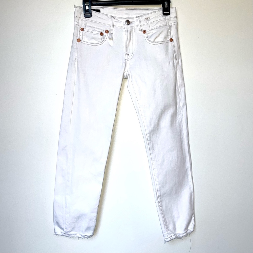 R13 Distressed High-Rise Boy Jeans - Picture 7 of 15